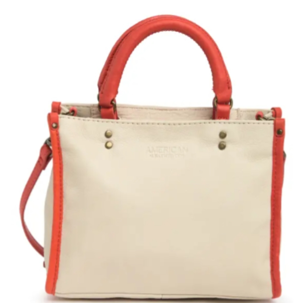 American Heritage Cream & Coral Top-Handle Crossbody Bag